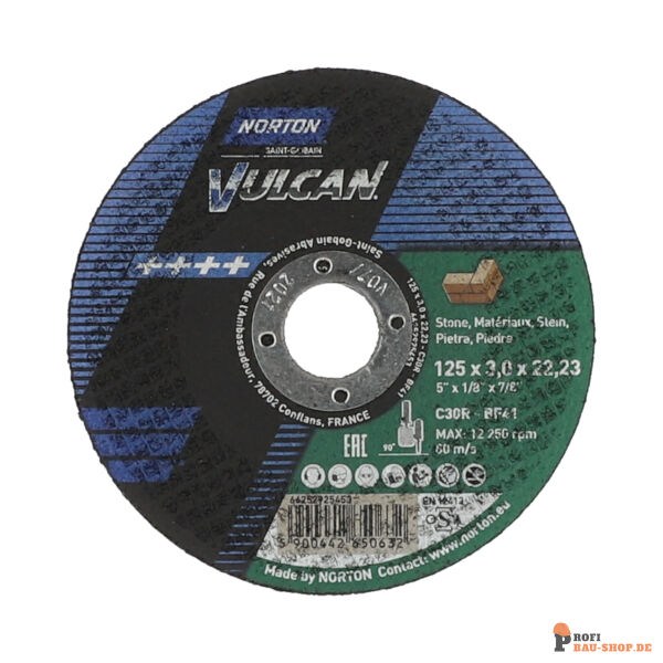 nortonschleifmittel/NORTON_schleifmittel_66252925500 Norton VULCAN for Right-Angle Grinder Cut-Off on STONE 115x3.2x22.2 GRIT 30_134183